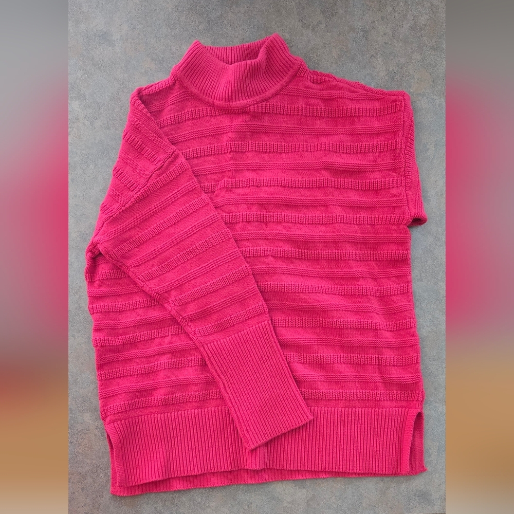 LOFT Women's Red Mockneck Sweater